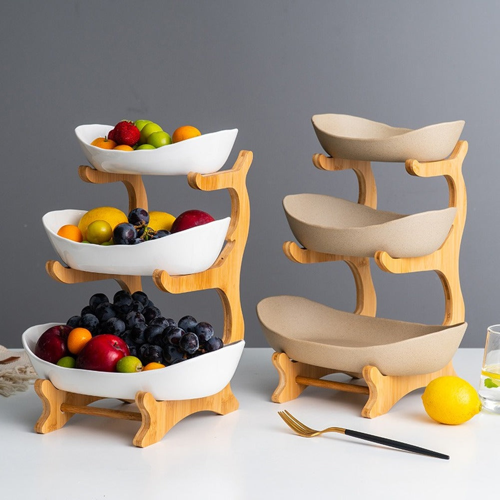 Elegant frugtholder og pladsbesparende