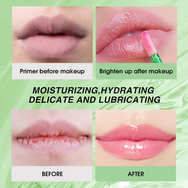 一つのジェスチャーで、ふっくらとした輝く唇