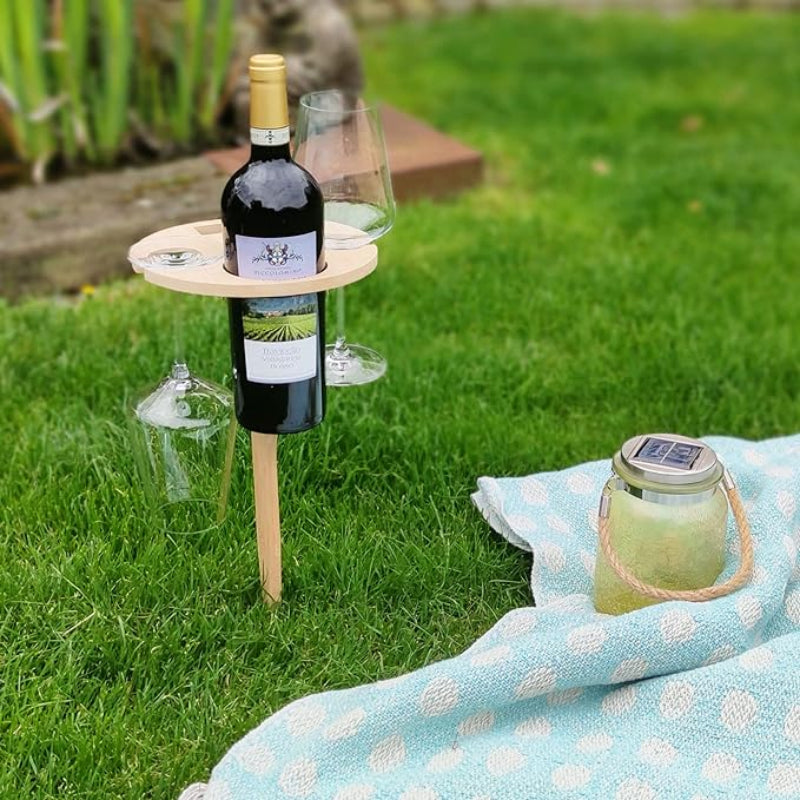 Portable table for perfect wine and aperitif