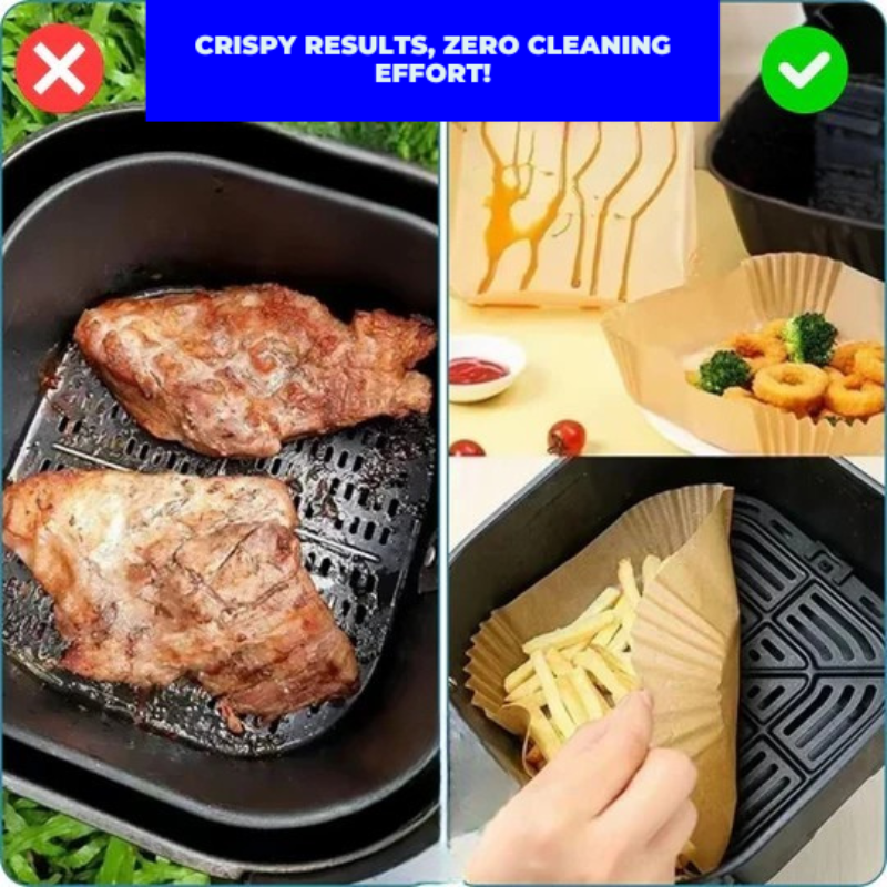 Practical cooking papers for Air fryer – Cleanliness and time saving