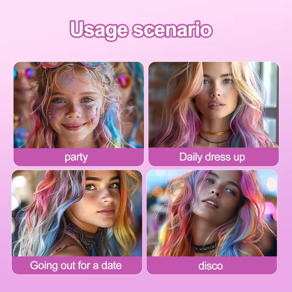 5秒で楽しめる一時的なヘアカラー
