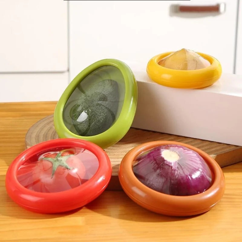 Couvercles réutilisables pour fruits et légumes coupés