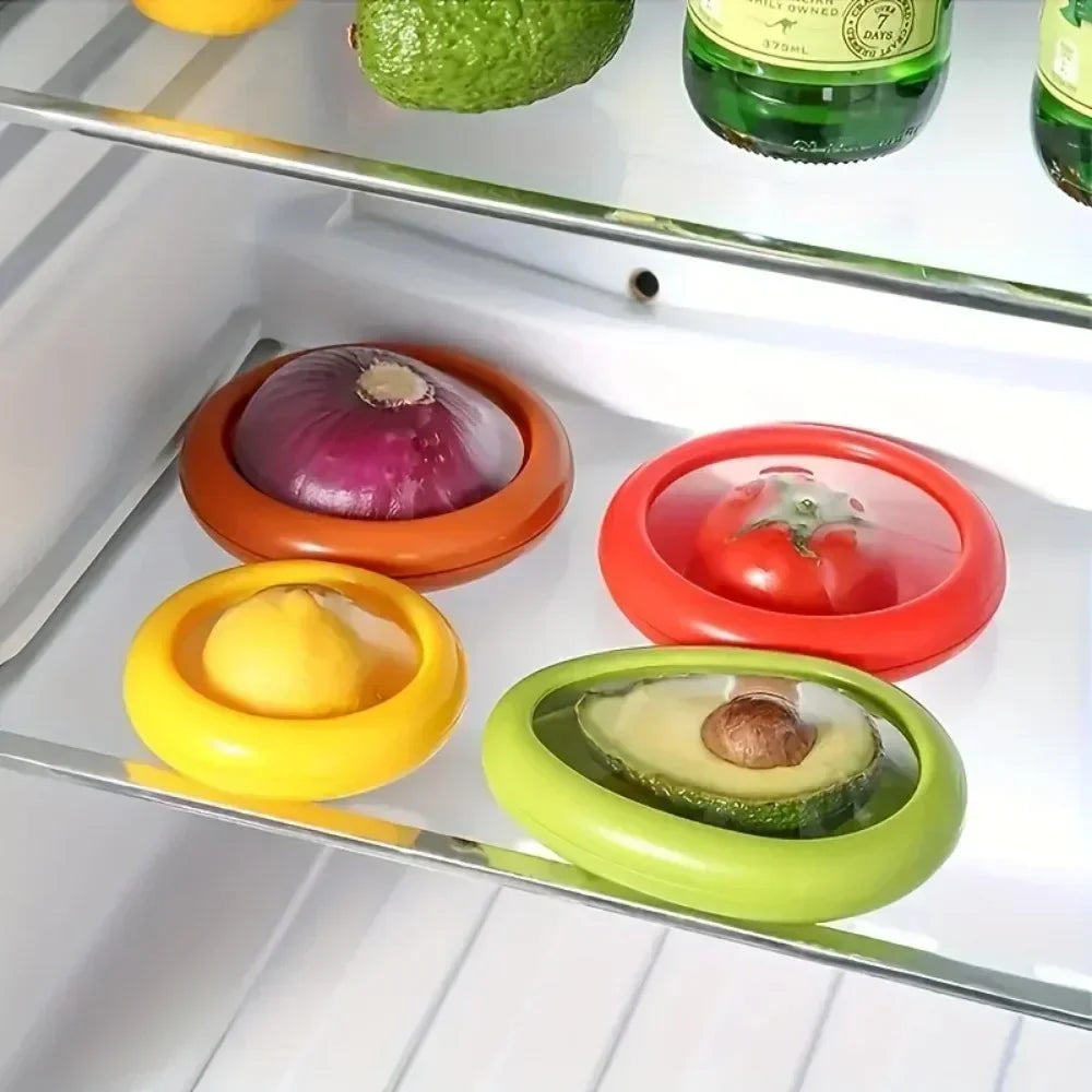 Couvercles réutilisables pour fruits et légumes coupés
