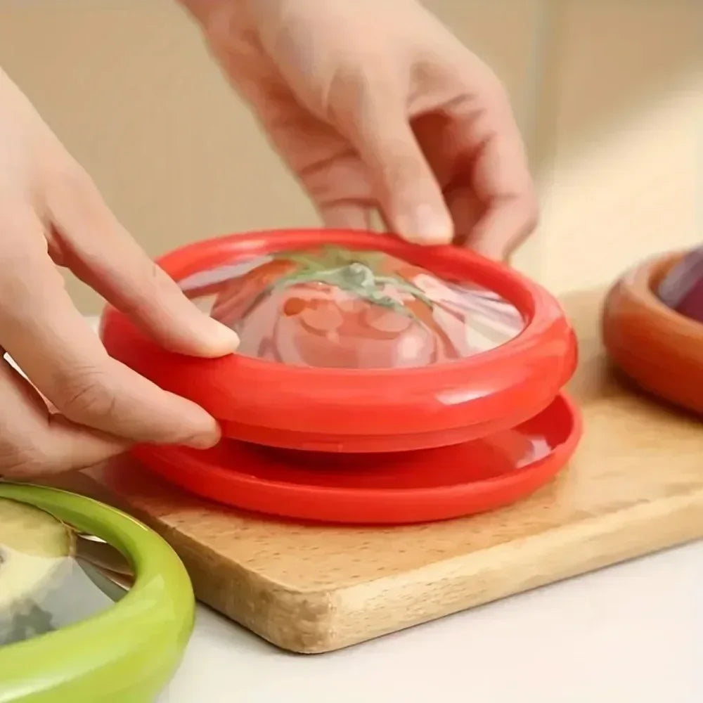 Couvercles réutilisables pour fruits et légumes coupés