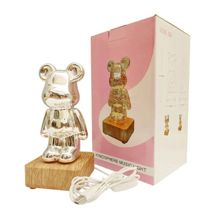 Lampe décorative ours 3D à lumière féerique