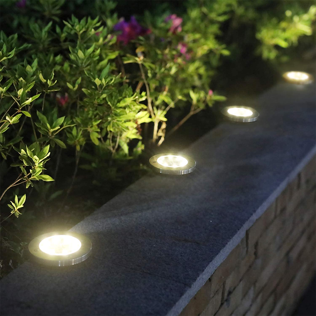 Dekoratívna solárna lampa na vonkajšie chodníky (x4) 
