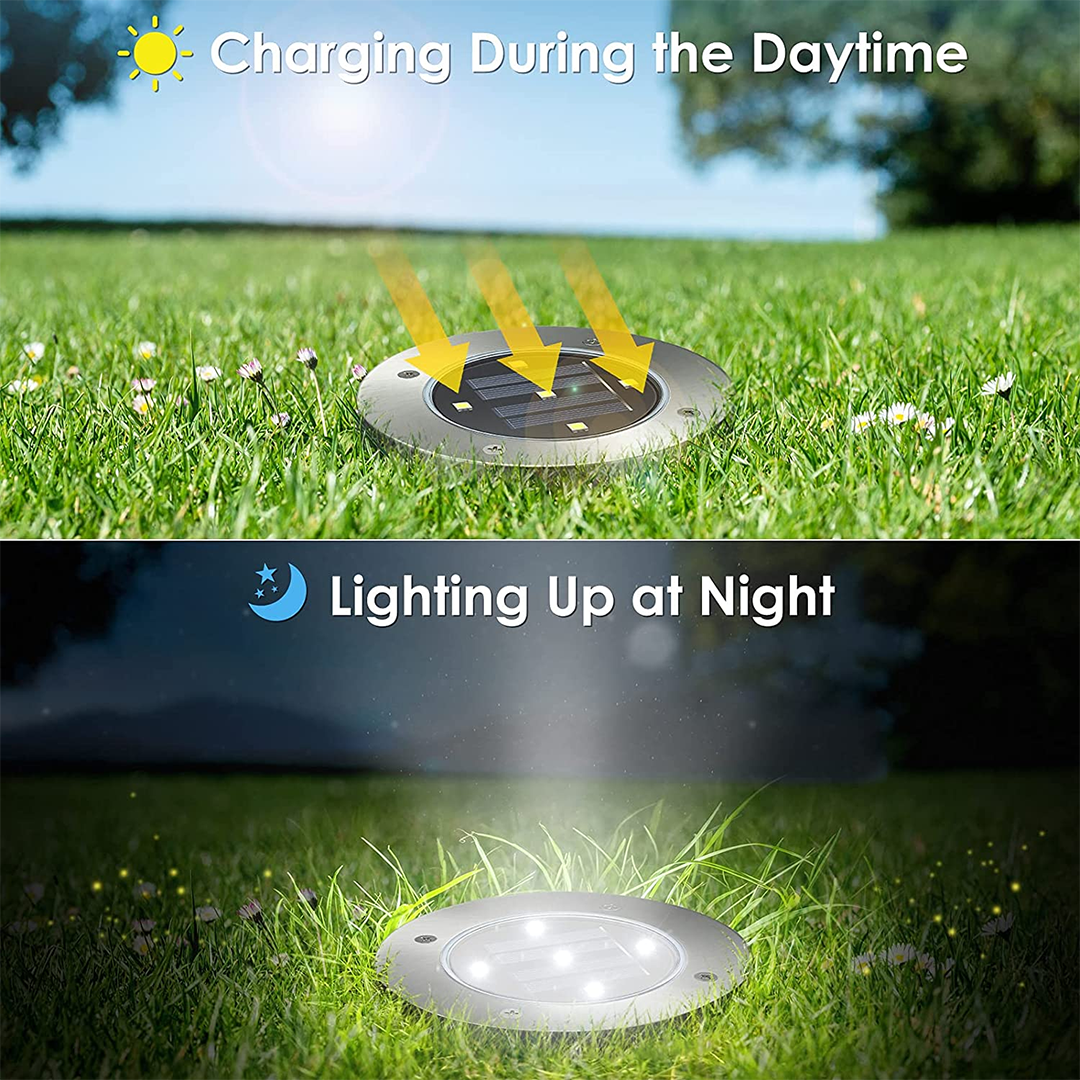Dekoratívna solárna lampa na vonkajšie chodníky (x4) 