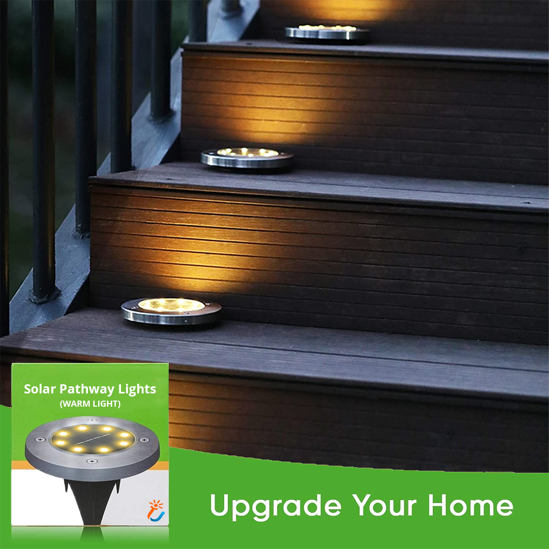 Dekoratívna solárna lampa na vonkajšie chodníky (x4) 