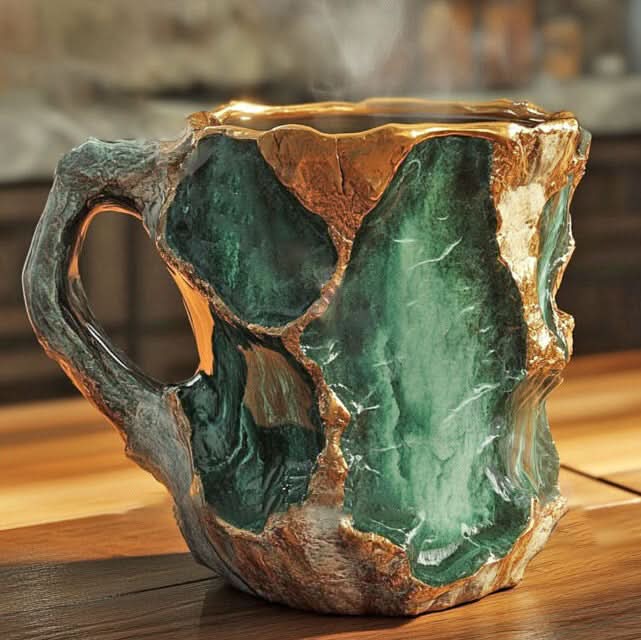Tasse à café en cristal minéral – Élégance naturelle