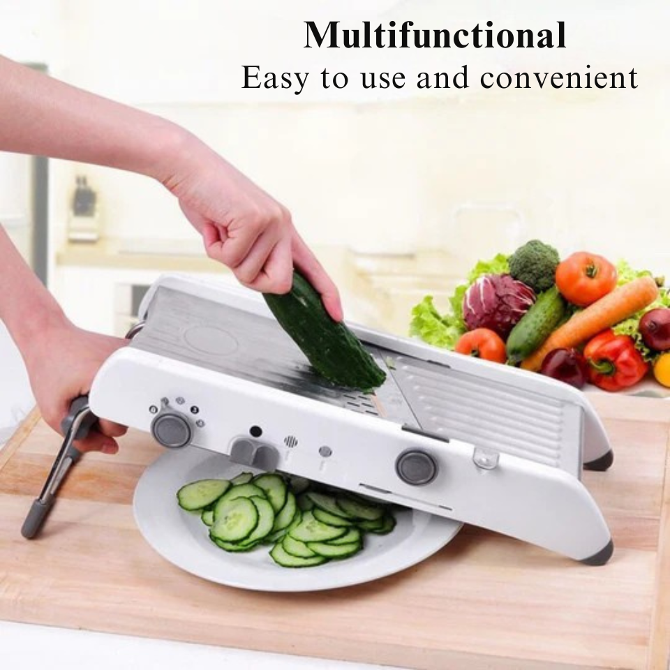 Säädettävä mandoliini nopeisiin leikkauksiin 