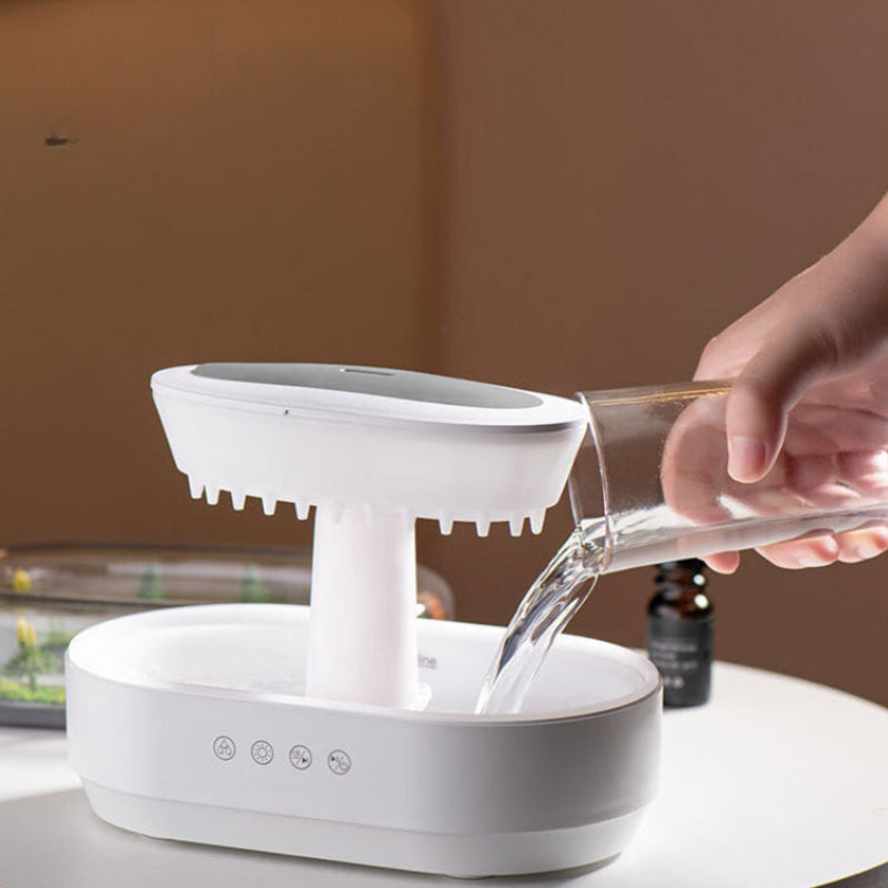 Regen-effect diffuser - geluid, nevel & sfeerverlichting 