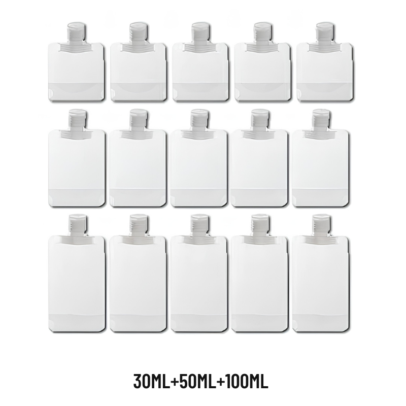 40 darabos utazóflakon-készlet – tiszta és rendezett szállítás — 30ML+50ML+100ML, fotó 15
