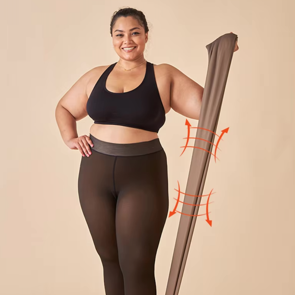 Le Collant Polaire Transparent Chaud et Élégant pour Femme