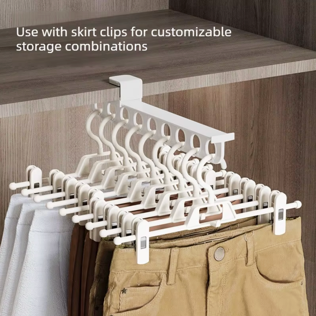 Tringle de rangement rétractable robuste pour placards et zones de rangement