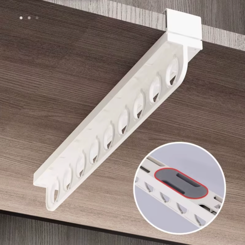 Tringle de rangement rétractable robuste pour placards et zones de rangement