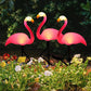 Flamant rose lumineux solaire – Jardin magique la nuit