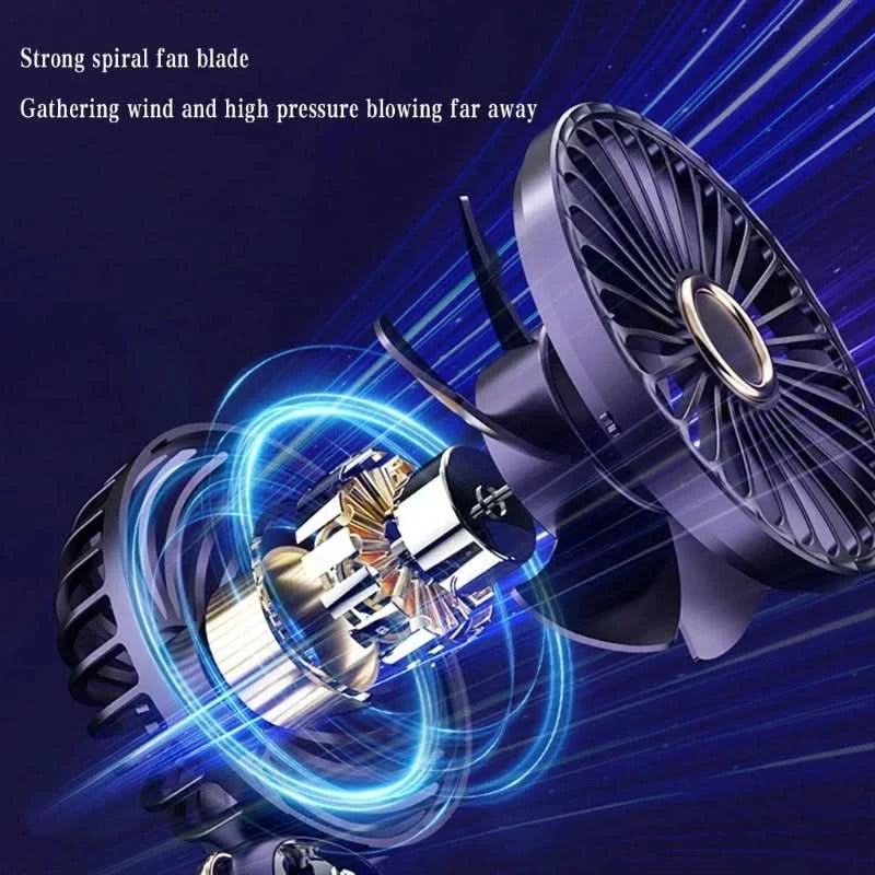 Mini výkonný ventilátor s inteligentním LED displejem 