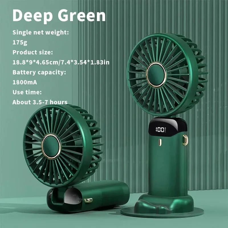 Mini výkonný ventilátor s inteligentním LED displejem 