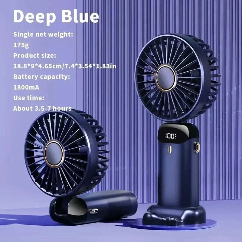 Mini výkonný ventilátor s inteligentním LED displejem 