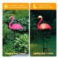 Flamant rose lumineux solaire – Jardin magique la nuit