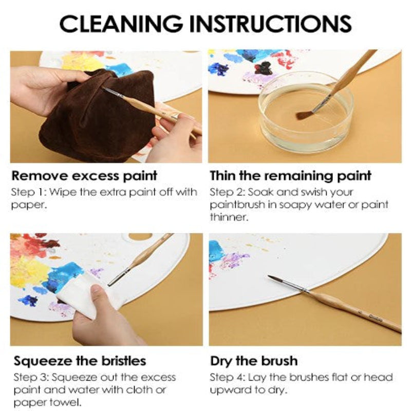 Pinceles precisos para detalles finos y perfectos (x11) 