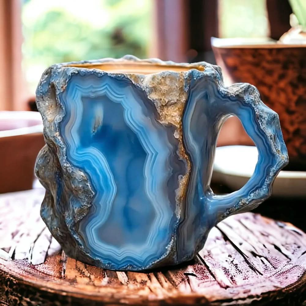 Tasse à café en cristal minéral – Élégance naturelle
