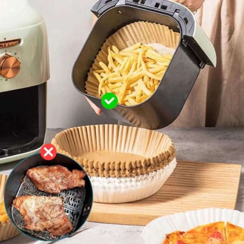 エアフライヤー用の便利なクッキングペーパー – 清潔さと時間の節約 