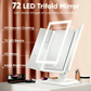 Miroir LED pliable à 3 volets pour maquillage précis
