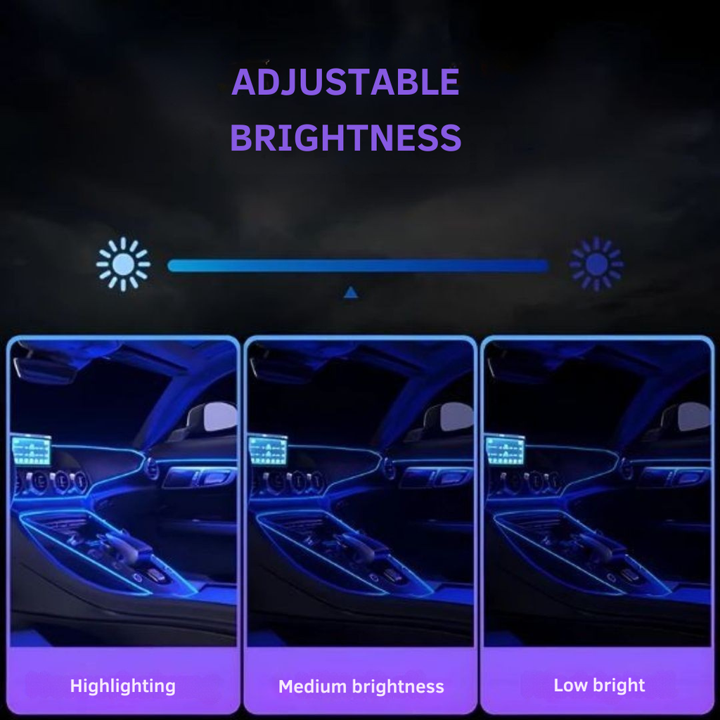 Iluminación LED para un interior de coche estilizado 