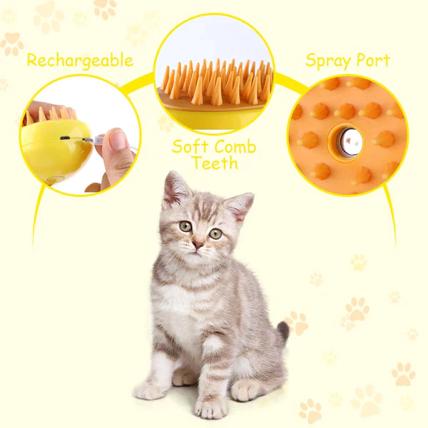 Multifunctional steam brush for perfect grooming of your pet 